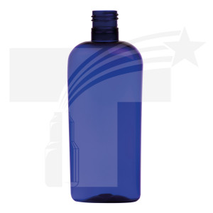 Botella Oval 250 ml R-24/415 azul cobalto